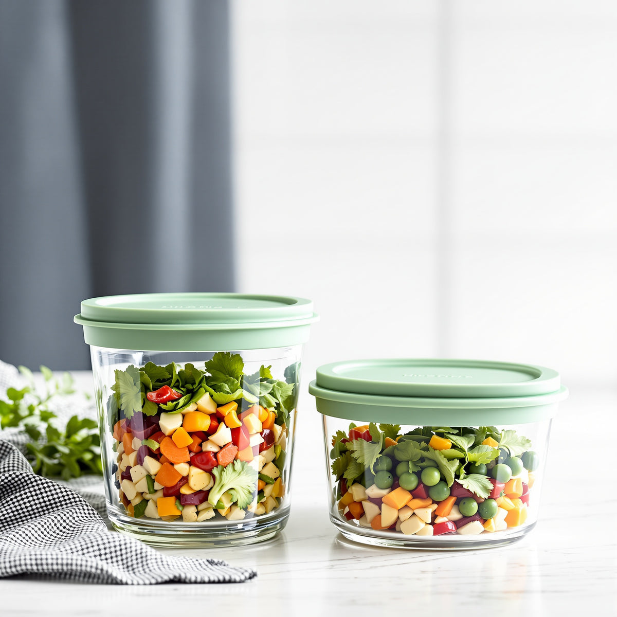 Glass Meal Prep Container Set (2-Pack) - PREPHAUS